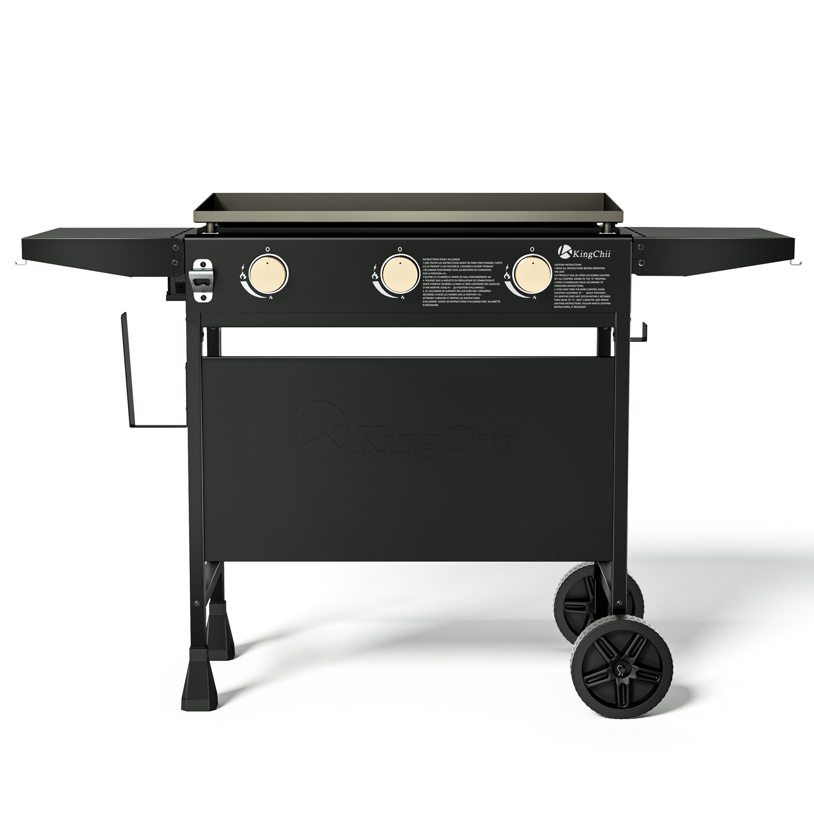 KingChii 3-Burner 28" Propane Griddles Outdoor Flat Top Gas Grill Griddle for Camping, Tailgating, BBQ, Parties, Backyard & Patio