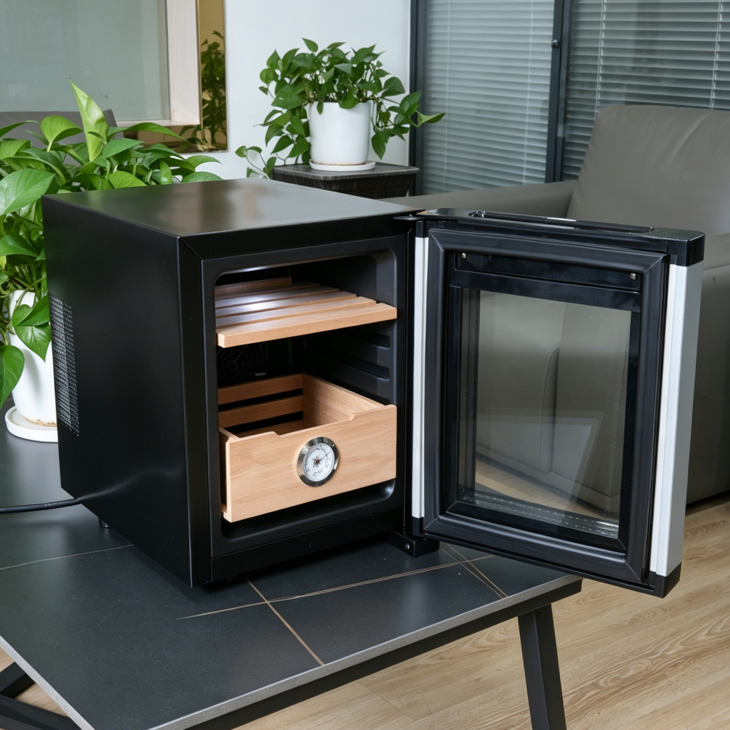 KingChii 8L Electric Cigar Humidor, 80-Cigar Capacity