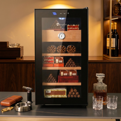 KingChii 48L Electric Cigar Humidor, 300-Cigar Capacity