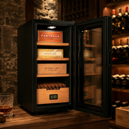KingChii 26L Electric Cigar Humidor, 200-Cigar Capacity