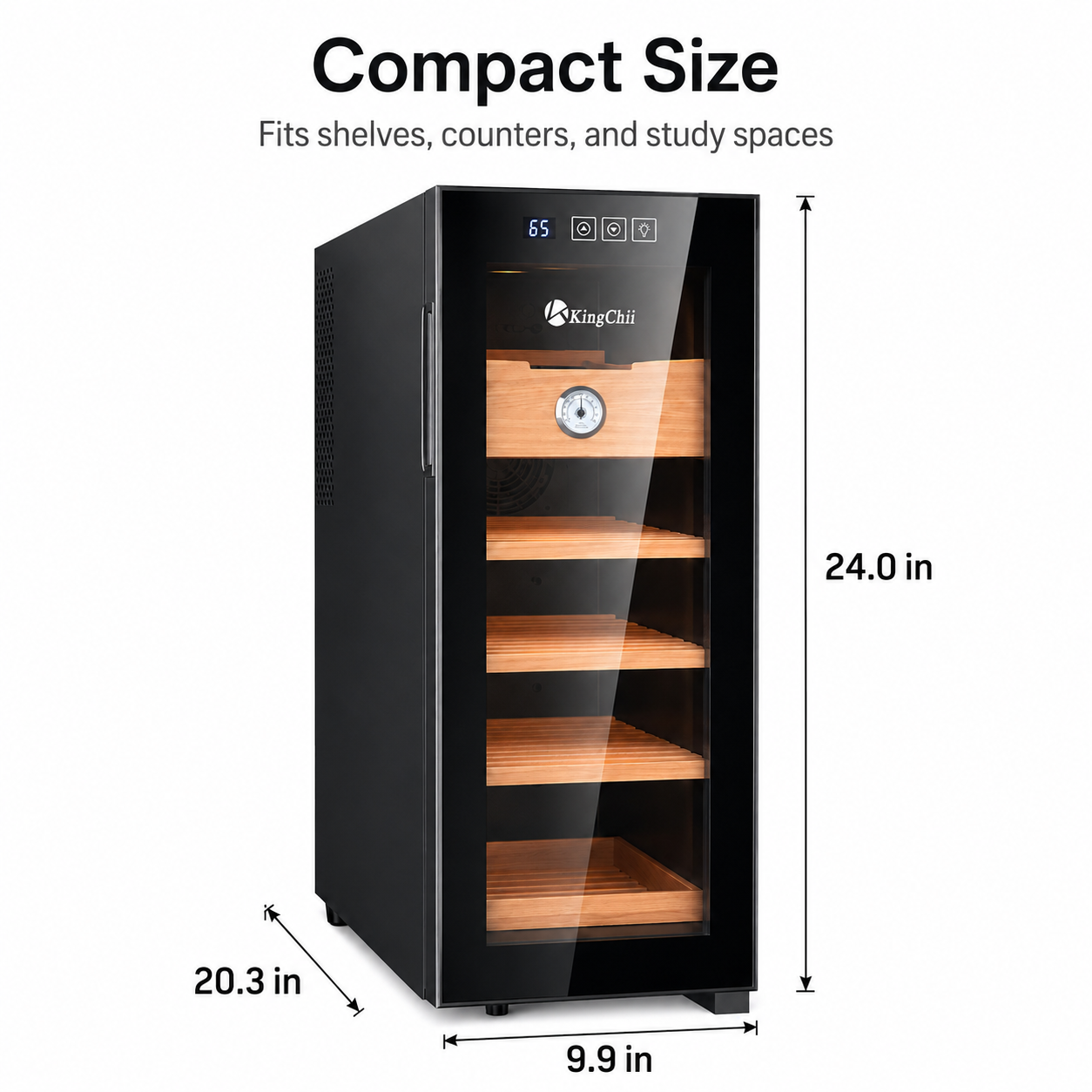 KingChii 33L Electric Cigar Humidor, 250-Cigar Capacity