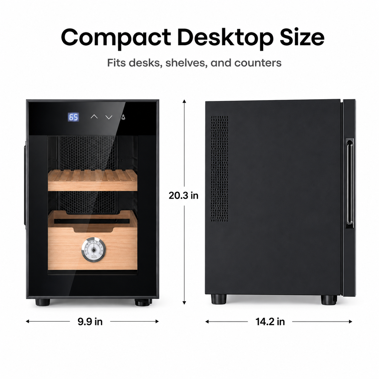 KingChii 16L Electric Cigar Humidor, 100-Cigar Capacity