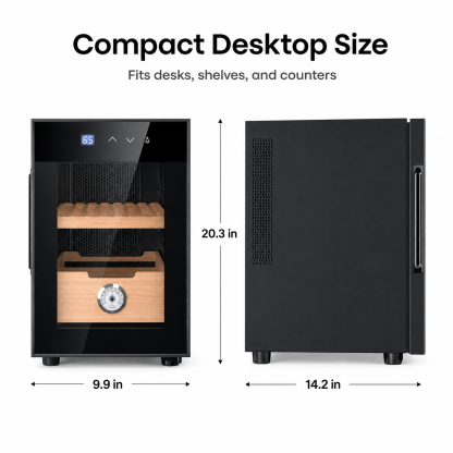 KingChii 16L Electric Cigar Humidor, 100-Cigar Capacity