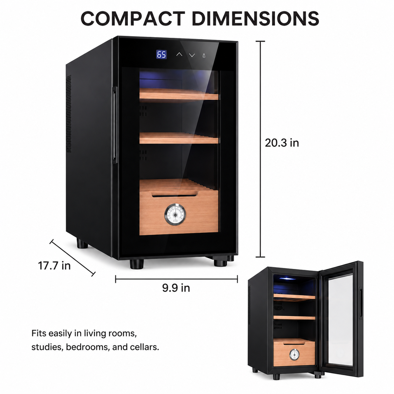 KingChii 23L electric cigar humidor product overview