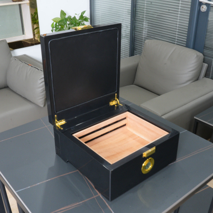 KingChii 3L Desktop Cigar Humidor, 25-50 Cigar Capacity