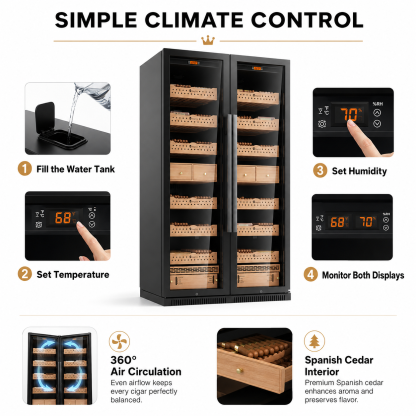 KingChii 860L Commercial Cigar Humidor, 5000-Cigar Capacity