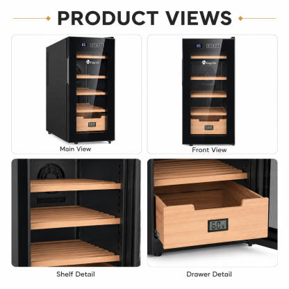 KingChii 26L Electric Cigar Humidor, 200-Cigar Capacity