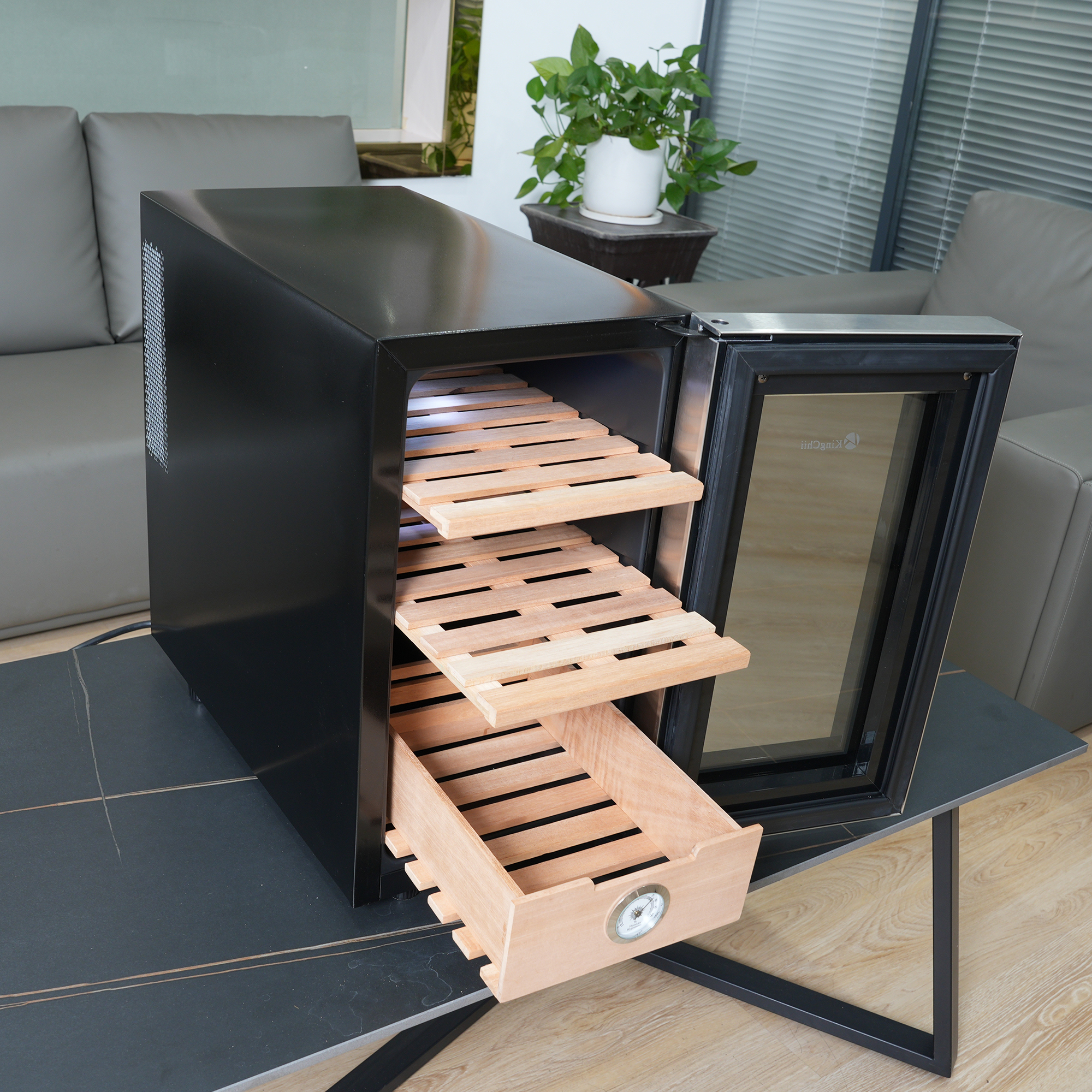 KingChii 23L Electric Cigar Humidor, 150-Cigar Capacity