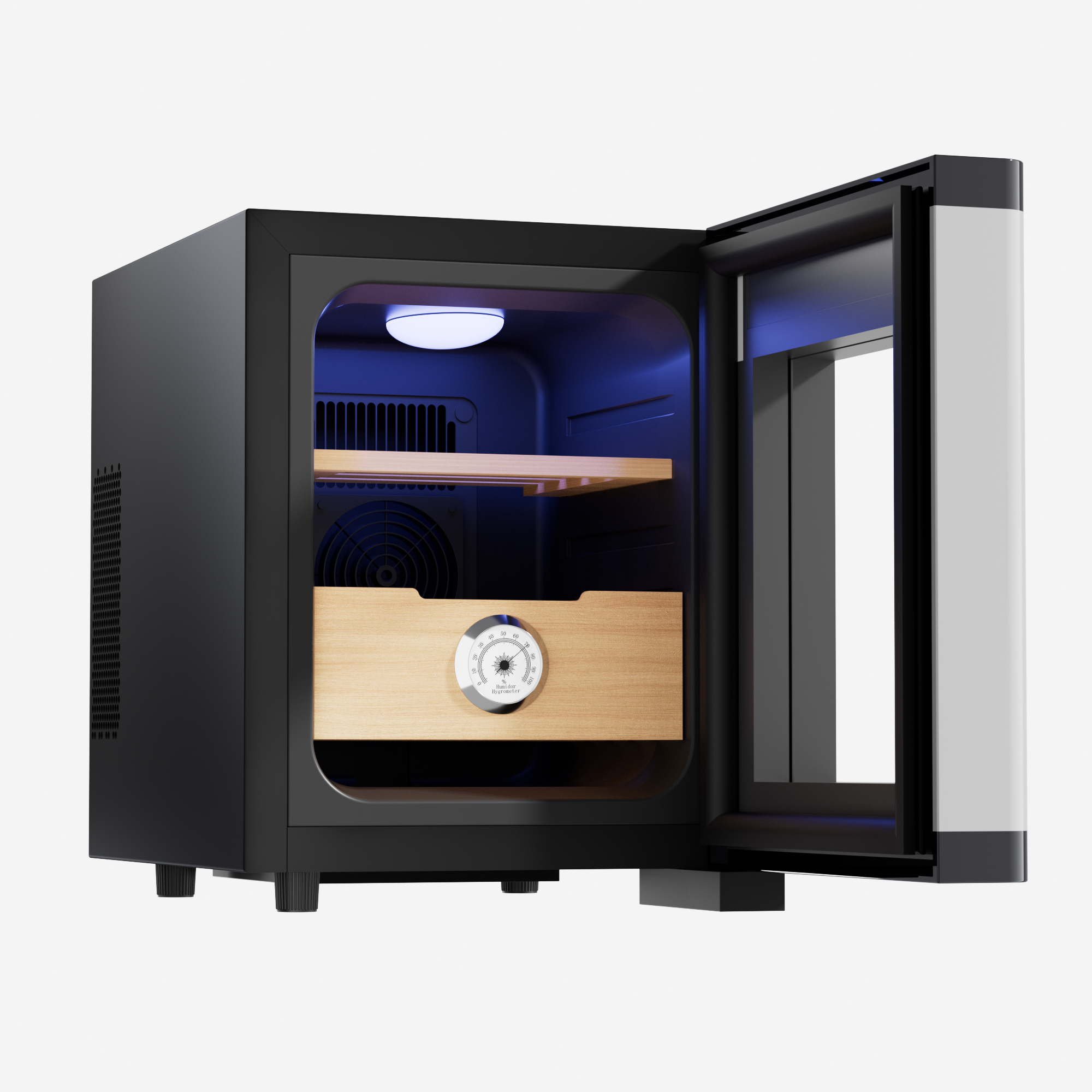 KingChii 8L Electric Cigar Humidor with Spanish Cedar & Hygrometer