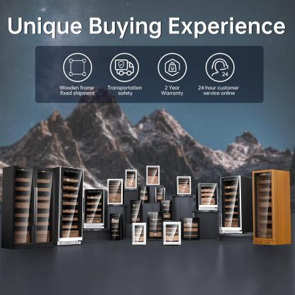 Kingchii® 860L Humidor 5000 Cigars, Temperature & Humidity Control ,Double Layer Anti-UV Low-E Stainless Frame & Glass Double-Door, LED Digital Temperature & Humidity Display, Spanish Cedar Wood Shelves & Humidity Box