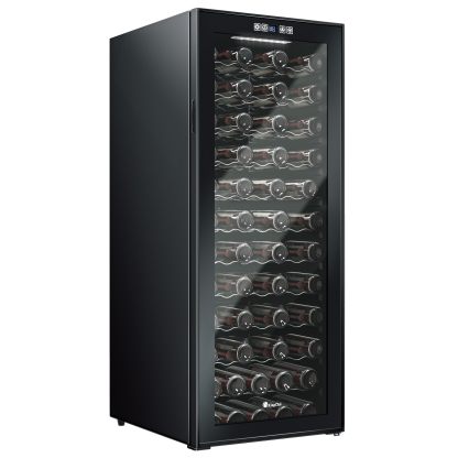 KingChii® 80 Bottles Wine Cooler Refrigerator - Intelligent Digital Control Wine Fridge, Low Noise Operation, Built-in or Freestanding Wine Refrigerator for Home and Kitchen
