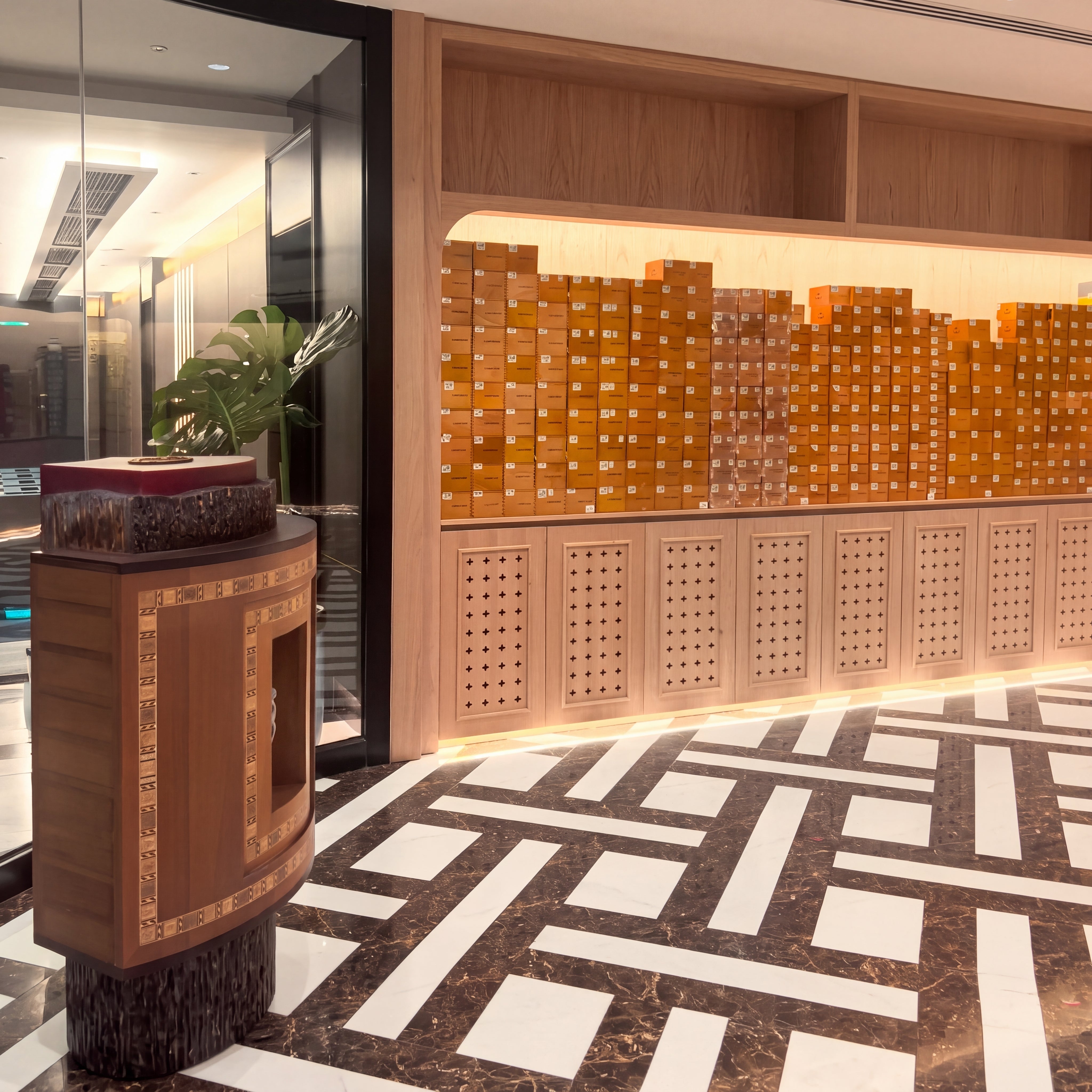 Large-Scale Cigar Display Wall