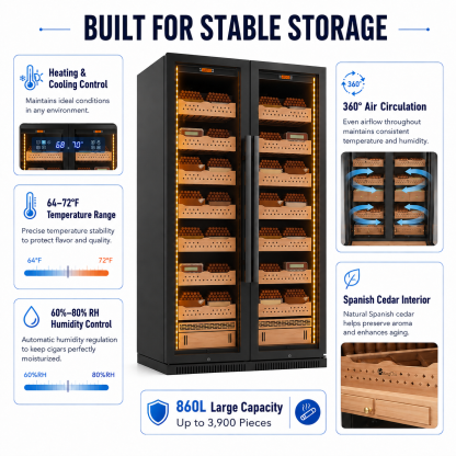 KingChii 860L commercial cigar humidor product overview