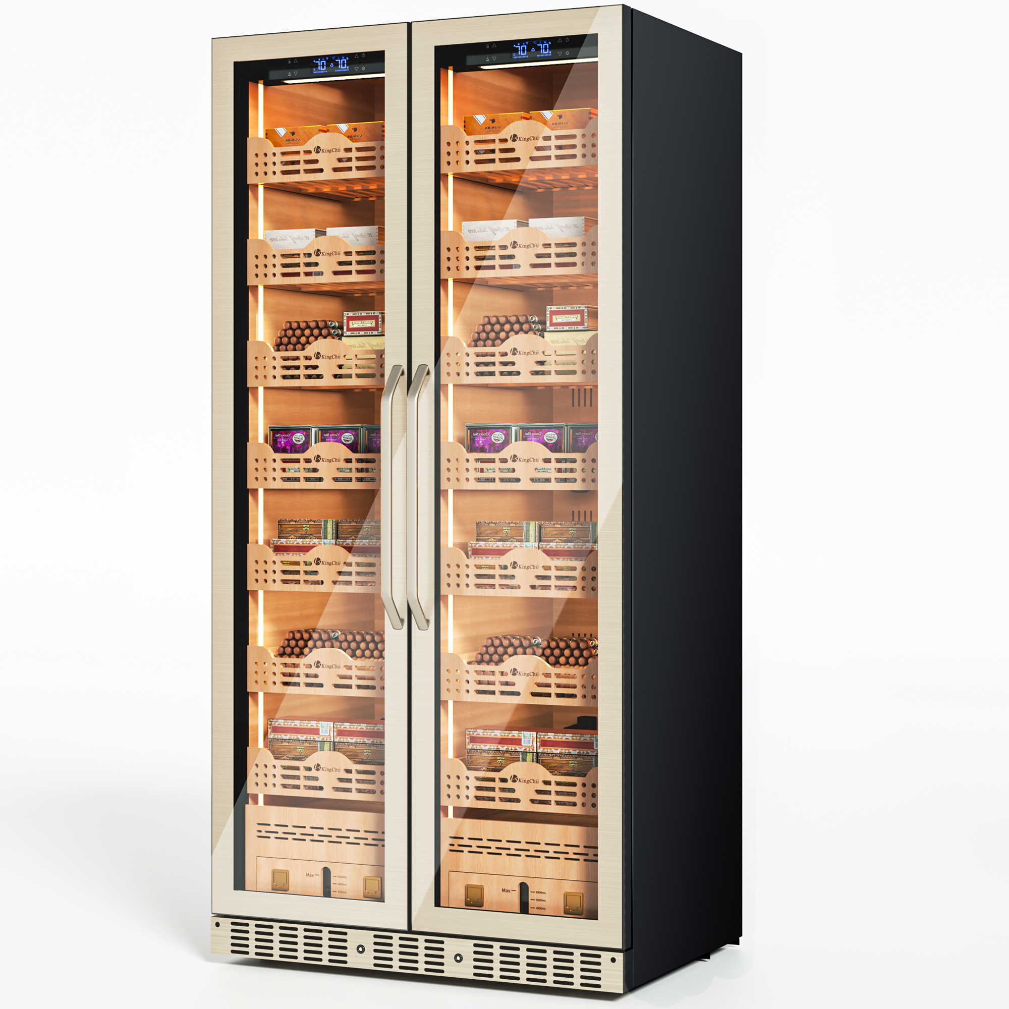 KingChii BX-735 760L Large Electric Cigar Humidor Cabinet, 4,400-5,600 Cigar Capacity