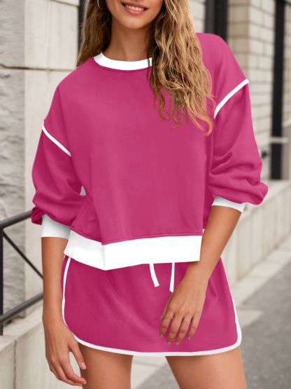 High Waisted Running Skort Skirts Shorts Sets 2 Piece Set