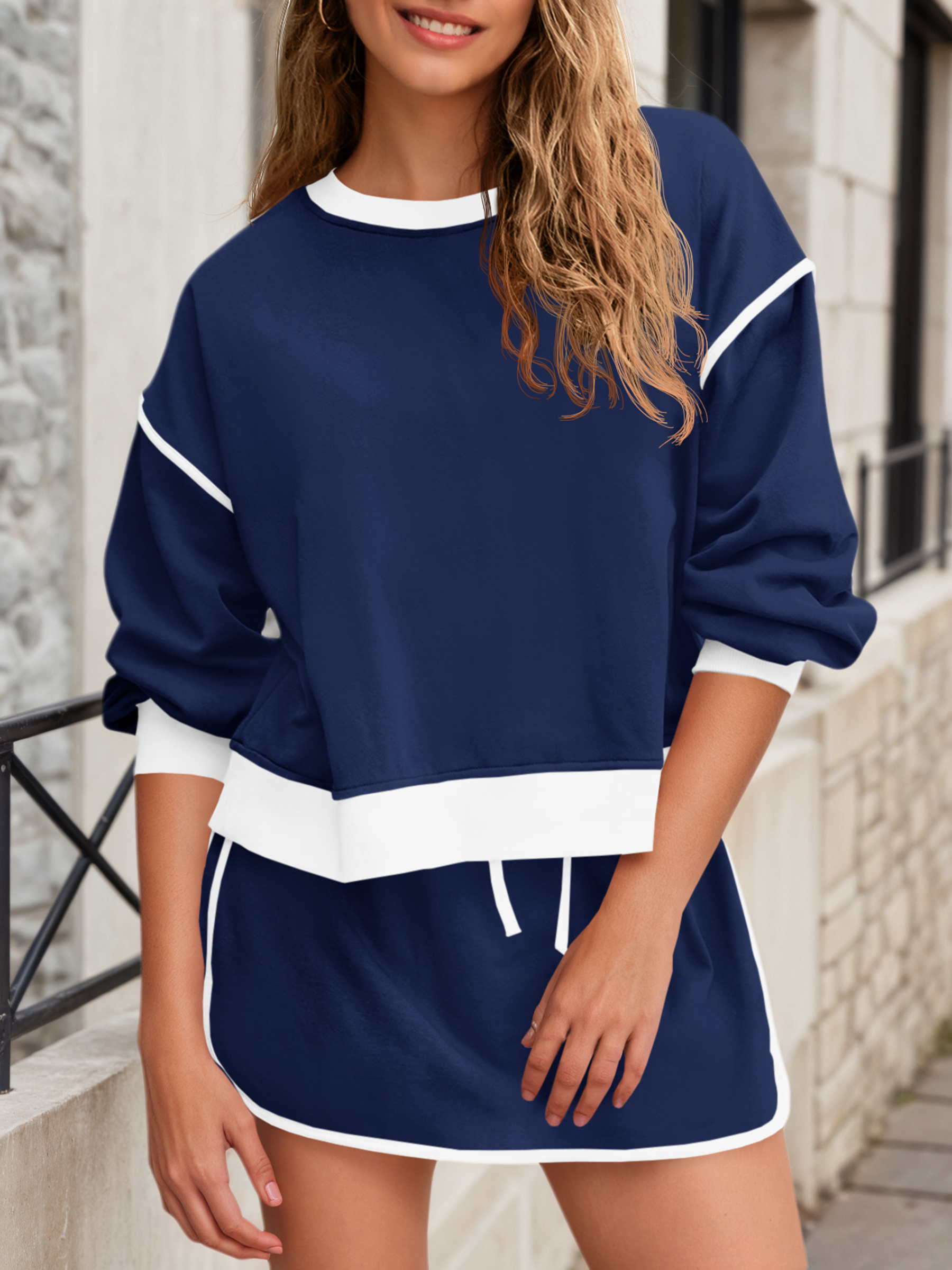 High Waisted Running Skort Skirts Shorts Sets 2 Piece Set