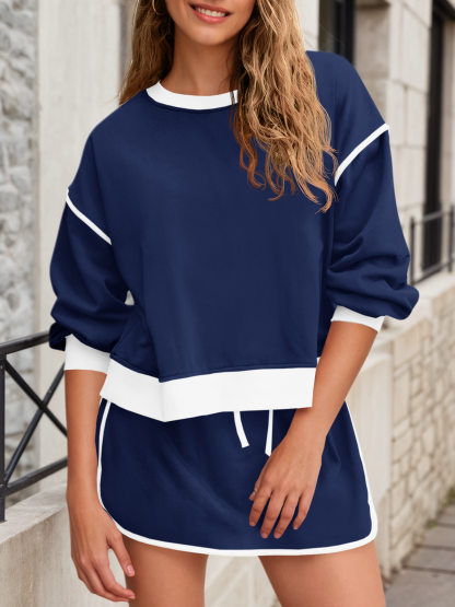 High Waisted Running Skort Skirts Shorts Sets 2 Piece Set