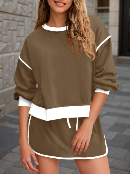 High Waisted Running Skort Skirts Shorts Sets 2 Piece Set