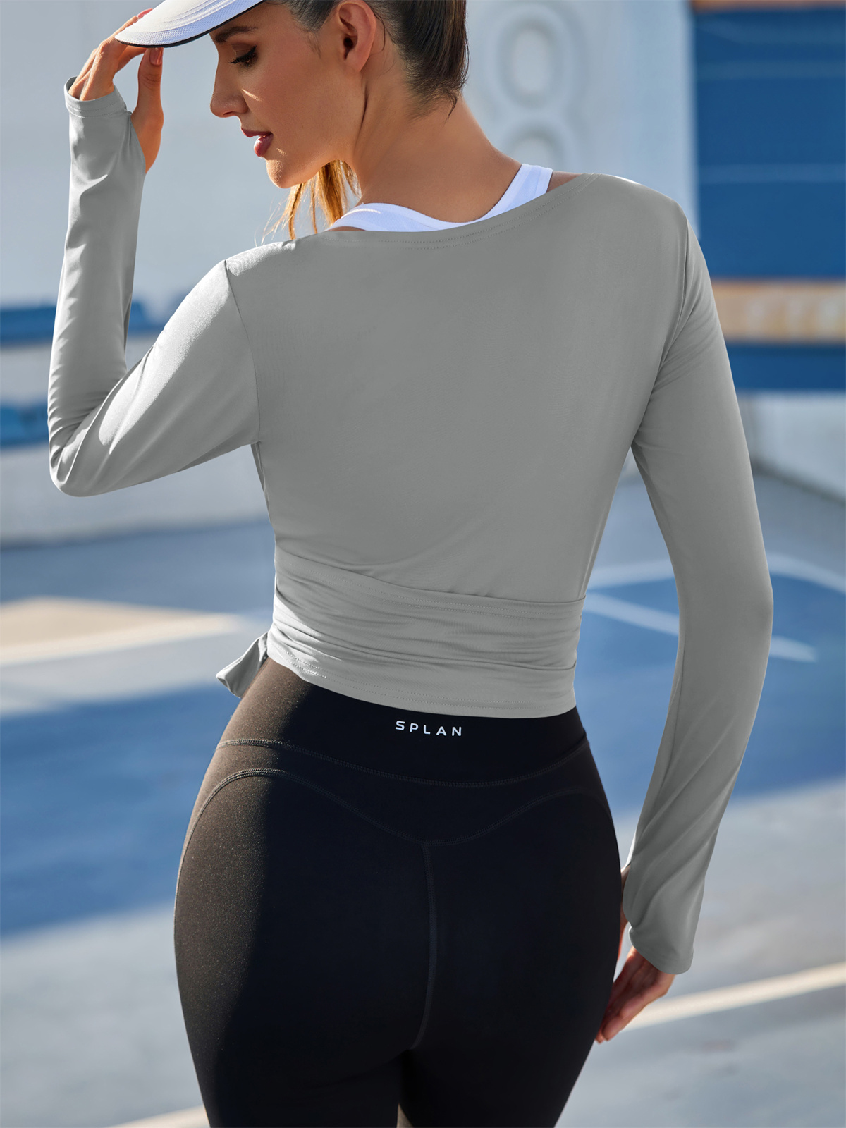 Tie Front Long Sleeve Crop Shrugs