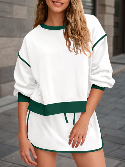 High Waisted Running Skort Skirts Shorts Sets 2 Piece Set