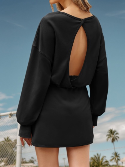 Backless Keyhole Athletic Dress