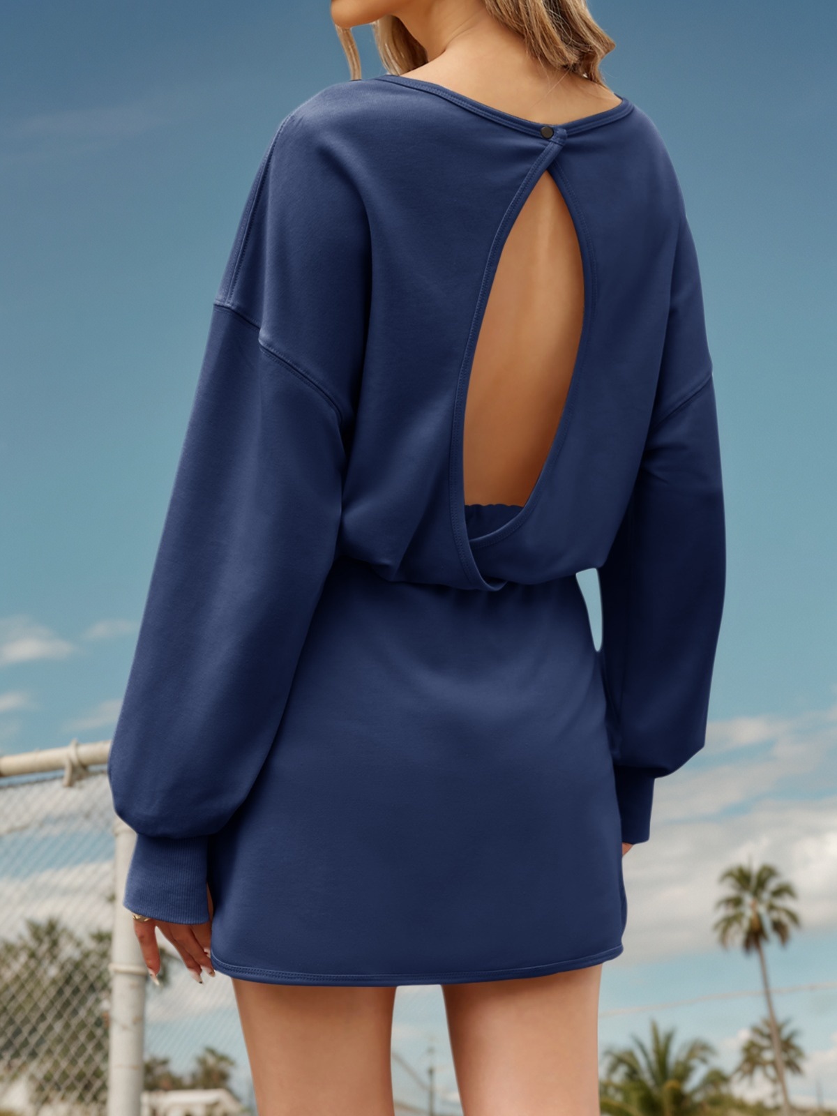 Backless Keyhole Athletic Dress