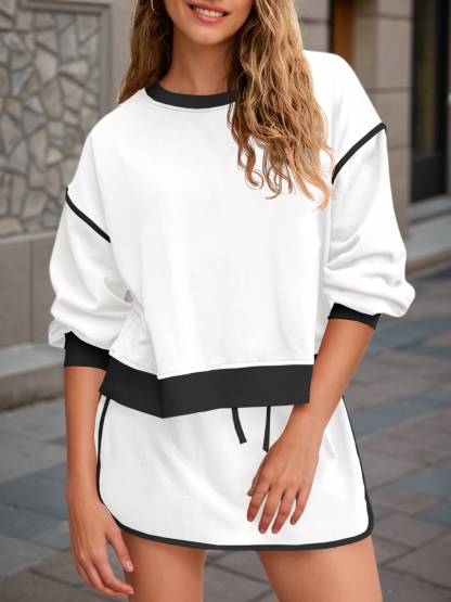 High Waisted Running Skort Skirts Shorts Sets 2 Piece Set