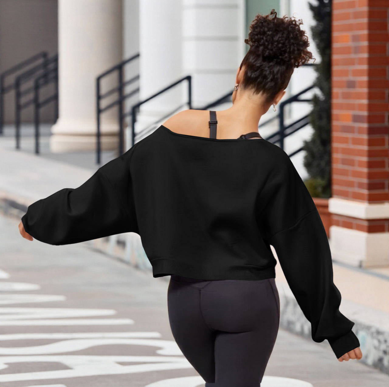 Casual Fall Off The Shoulder Crop Tops