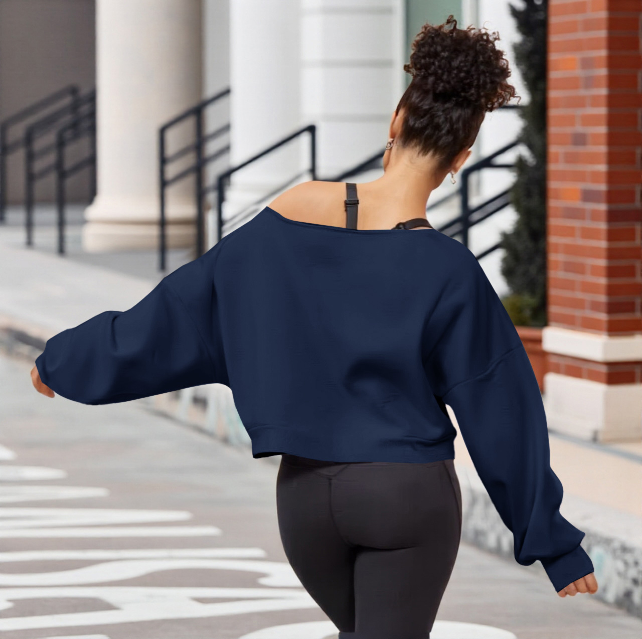 Casual Fall Off The Shoulder Crop Tops