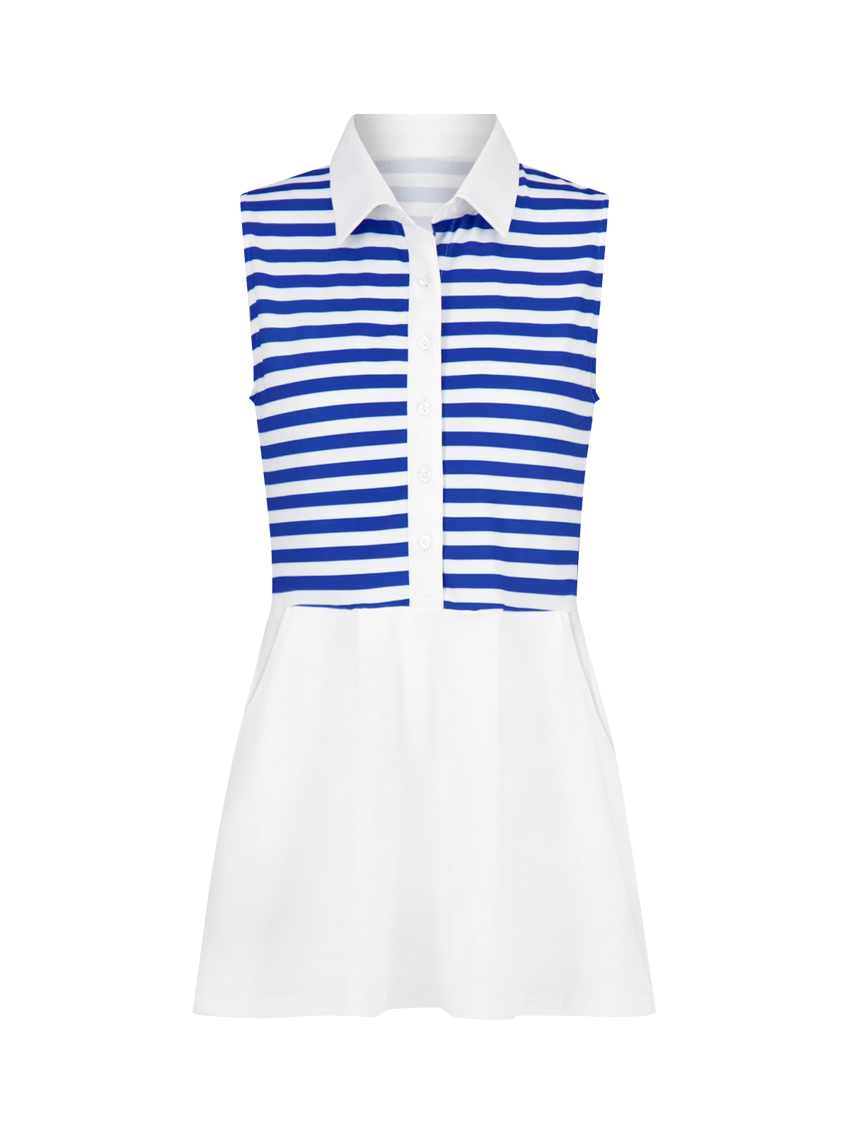 Striped Button Collared Golf Tennis Dress