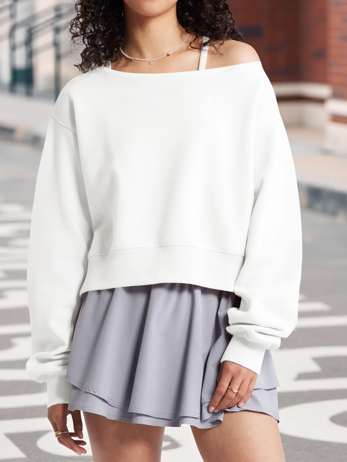 Casual Fall Off The Shoulder Crop Tops