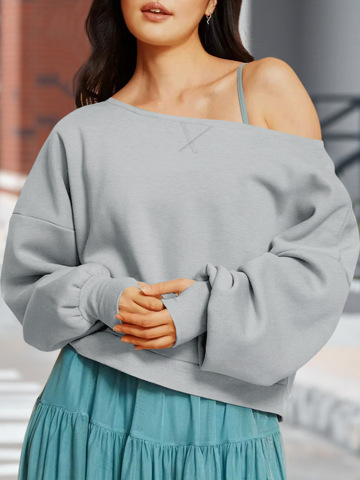 Casual Fall Off The Shoulder Crop Tops