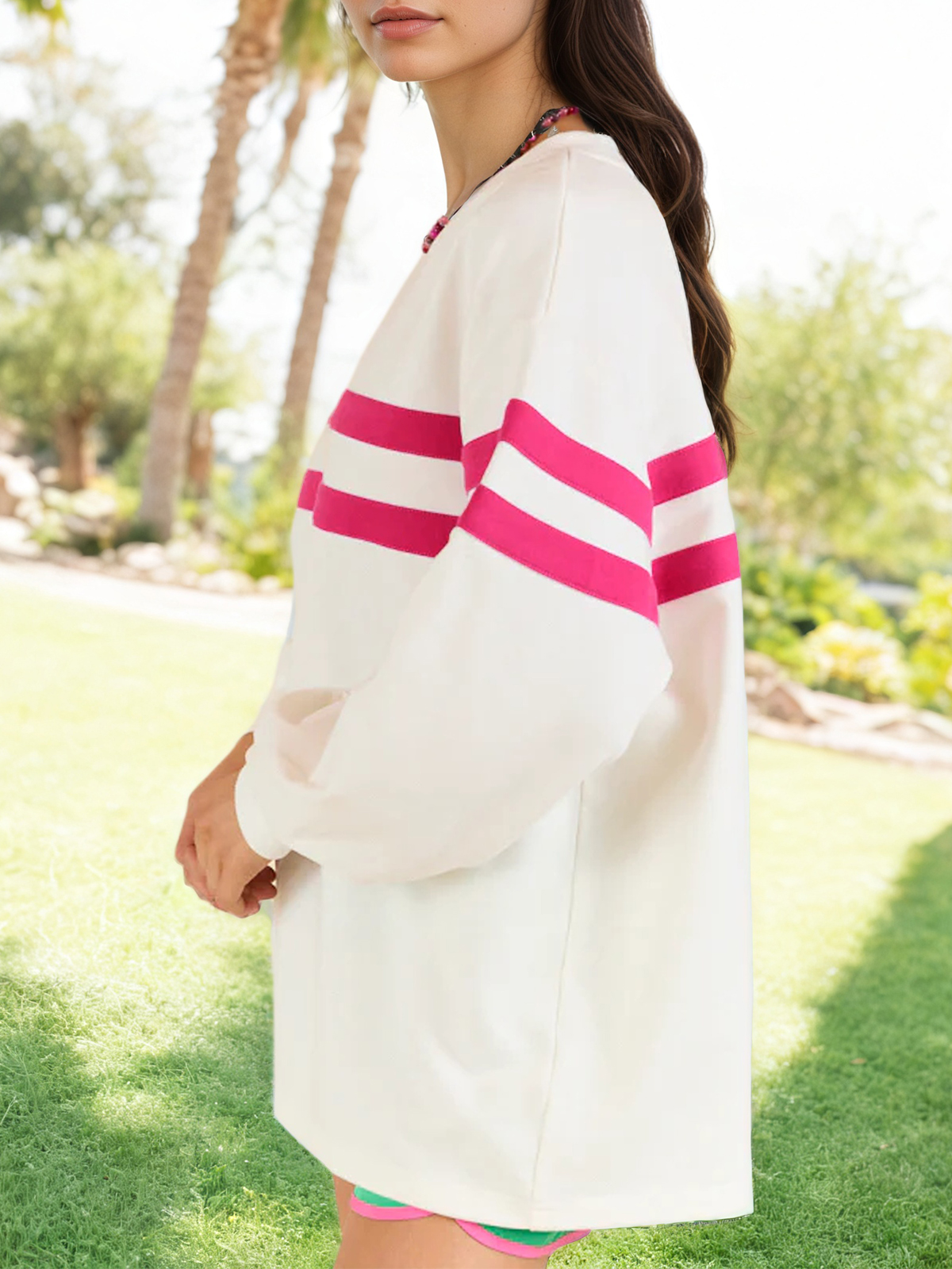 Contrast Color 2 Piece Outfits Skirt Sets