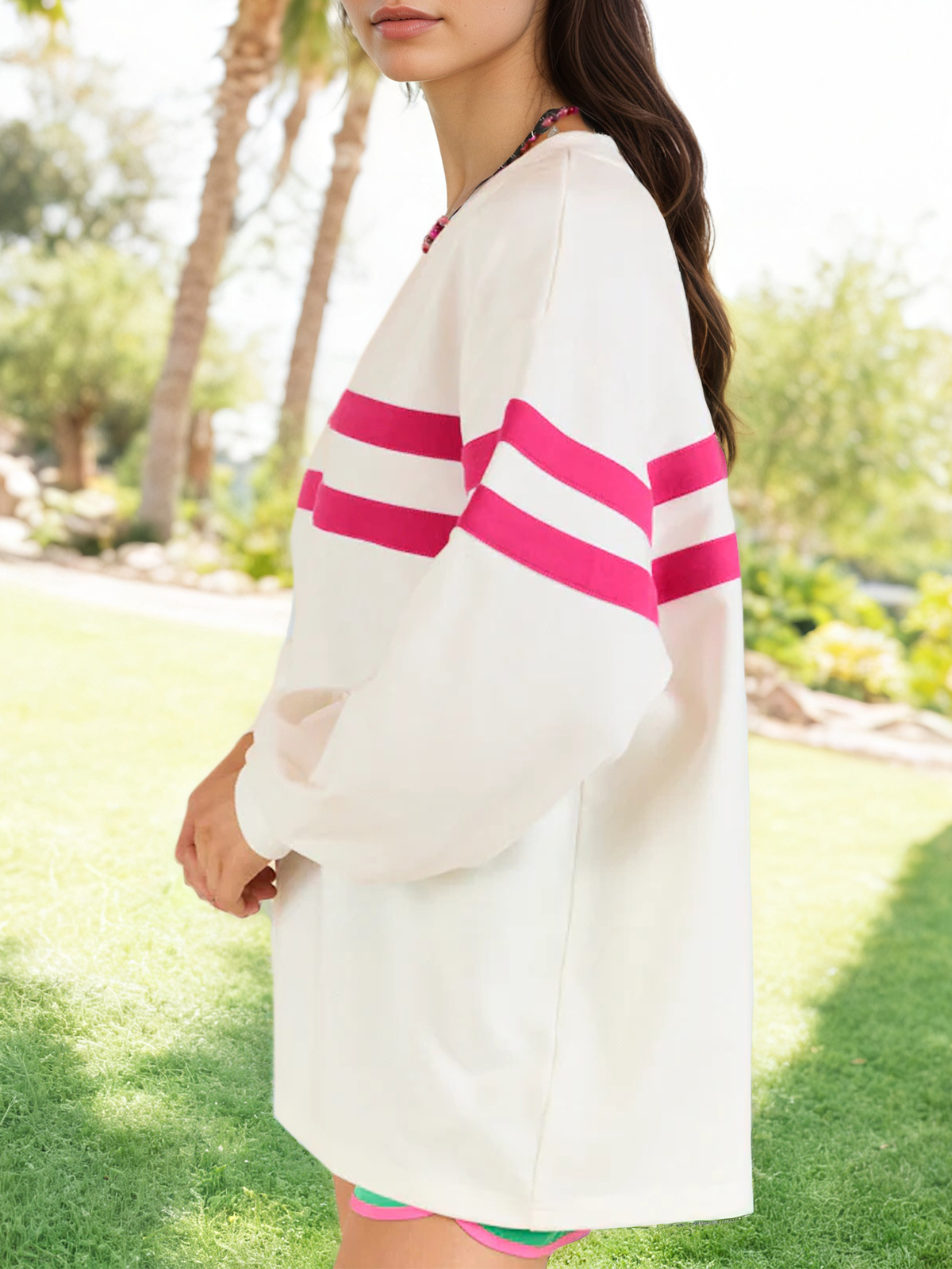 Contrast Color 2 Piece Outfits Skirt Sets