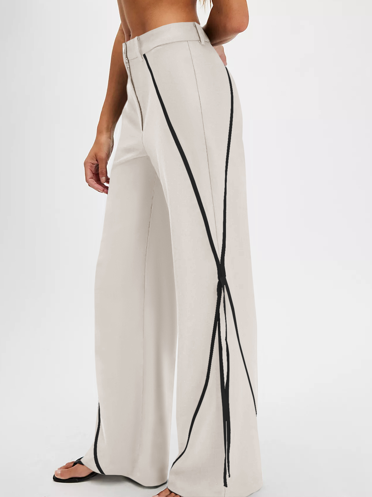 Womens Casual Straight Leg Trousers