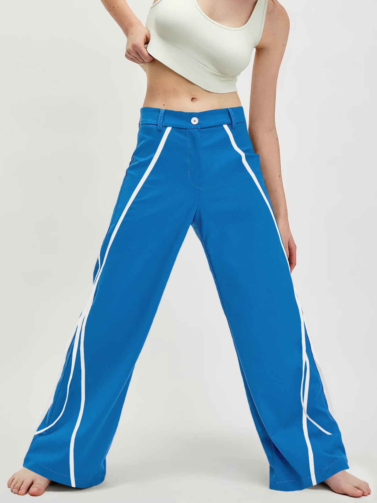 Womens Casual Straight Leg Trousers