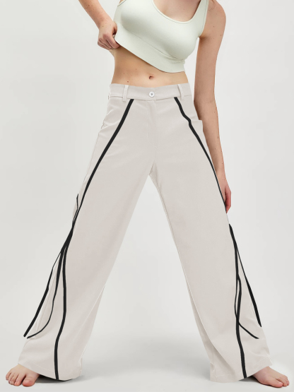 Womens Casual Straight Leg Trousers