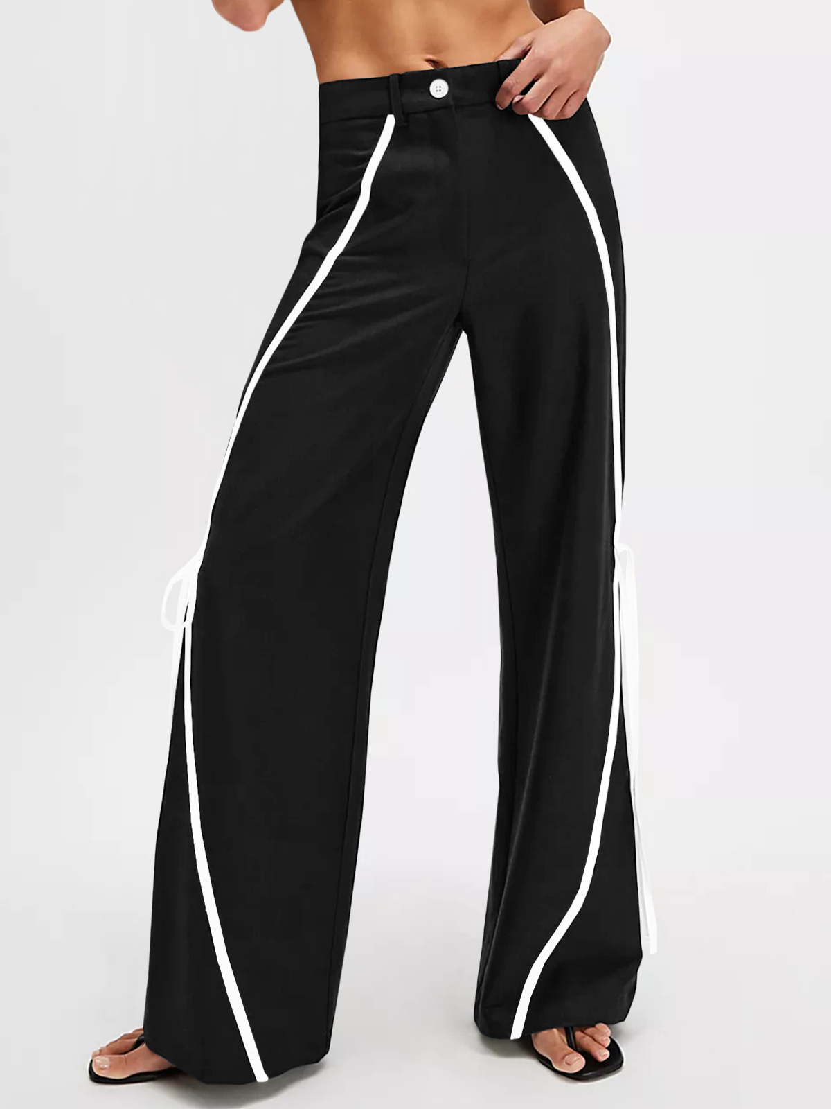Womens Casual Straight Leg Trousers