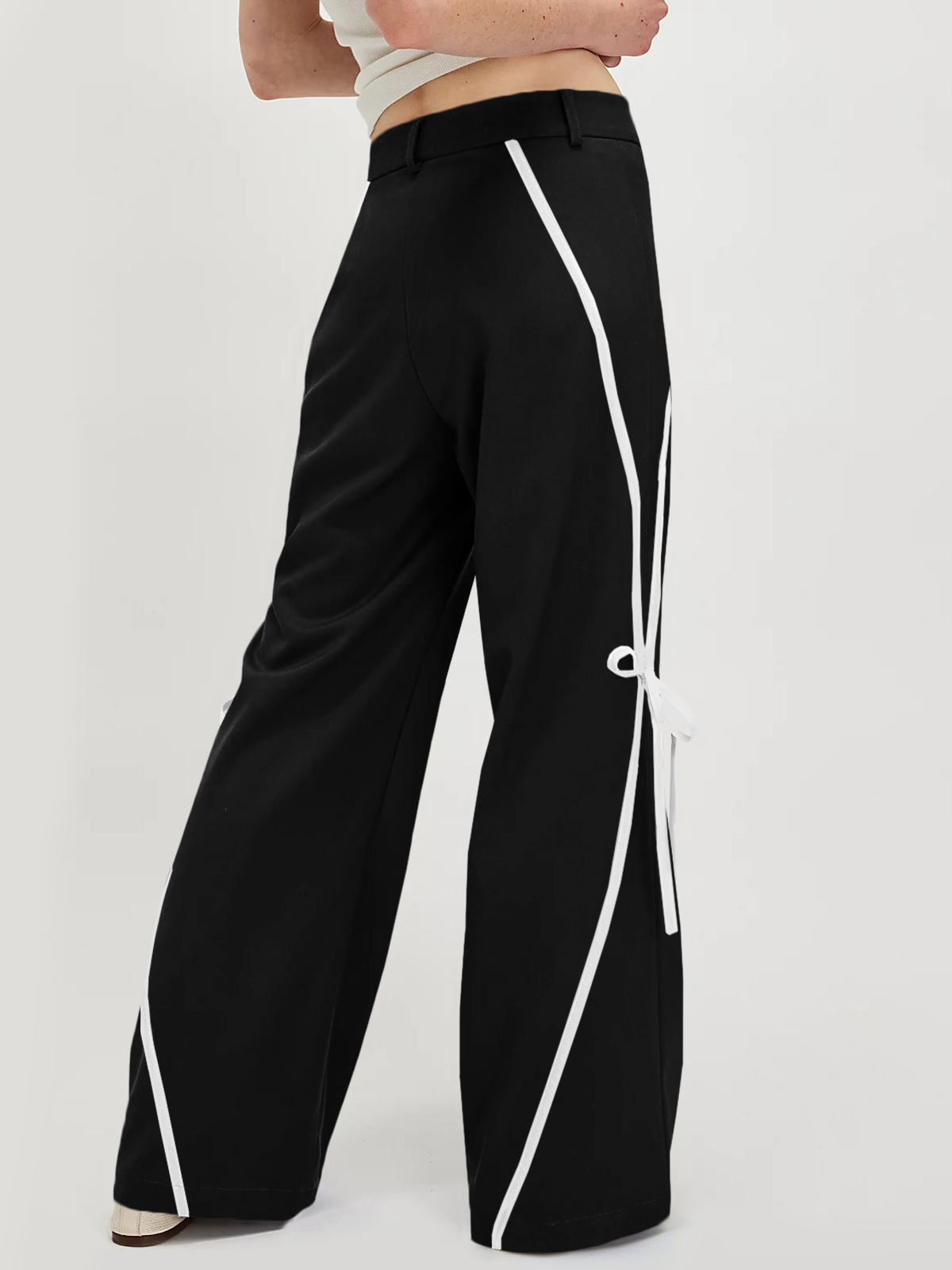 Womens Casual Straight Leg Trousers