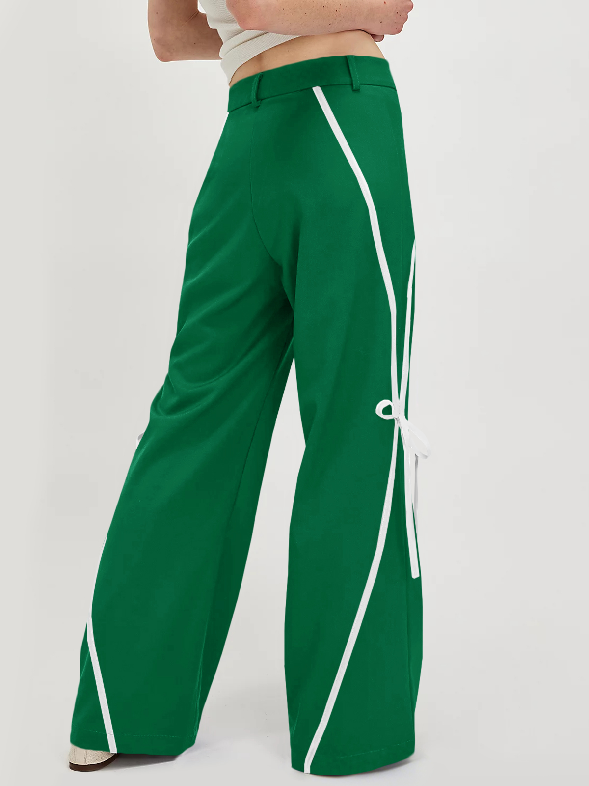 Womens Casual Straight Leg Trousers