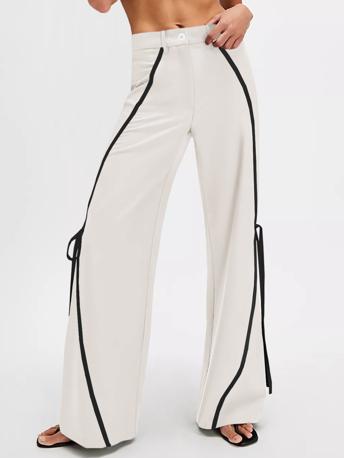 Womens Casual Straight Leg Trousers
