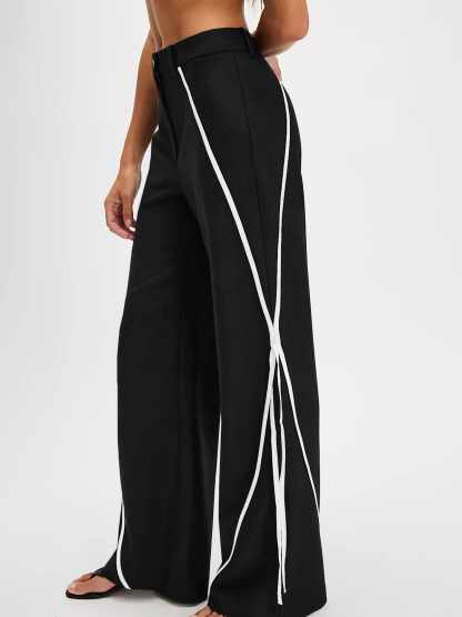 Womens Casual Straight Leg Trousers