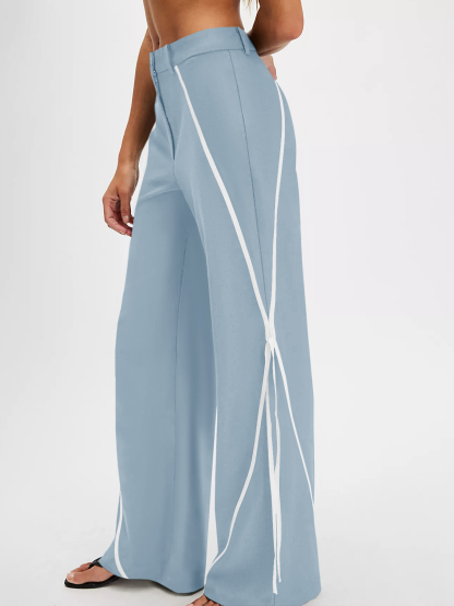 Womens Casual Straight Leg Trousers