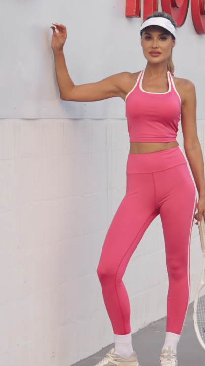 Crop Tank Leggings Athletic Yoga Gym Tracksuits