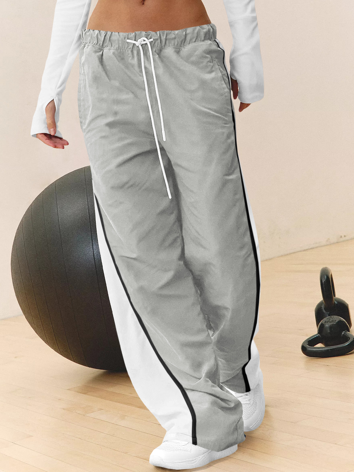 Baggy Wide Leg Track Pants