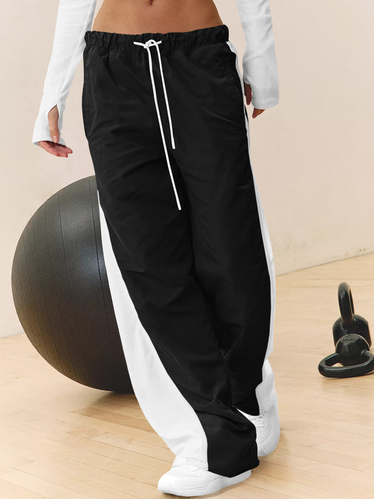 Baggy Wide Leg Track Pants