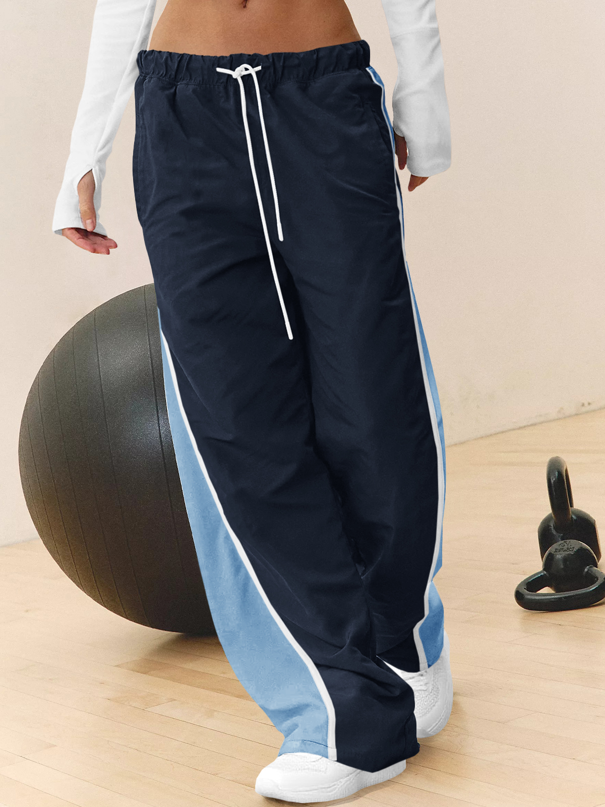 Baggy Wide Leg Track Pants