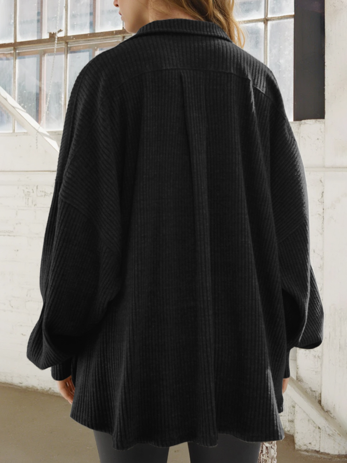 Oversized Deep V Neck Sweatshirts