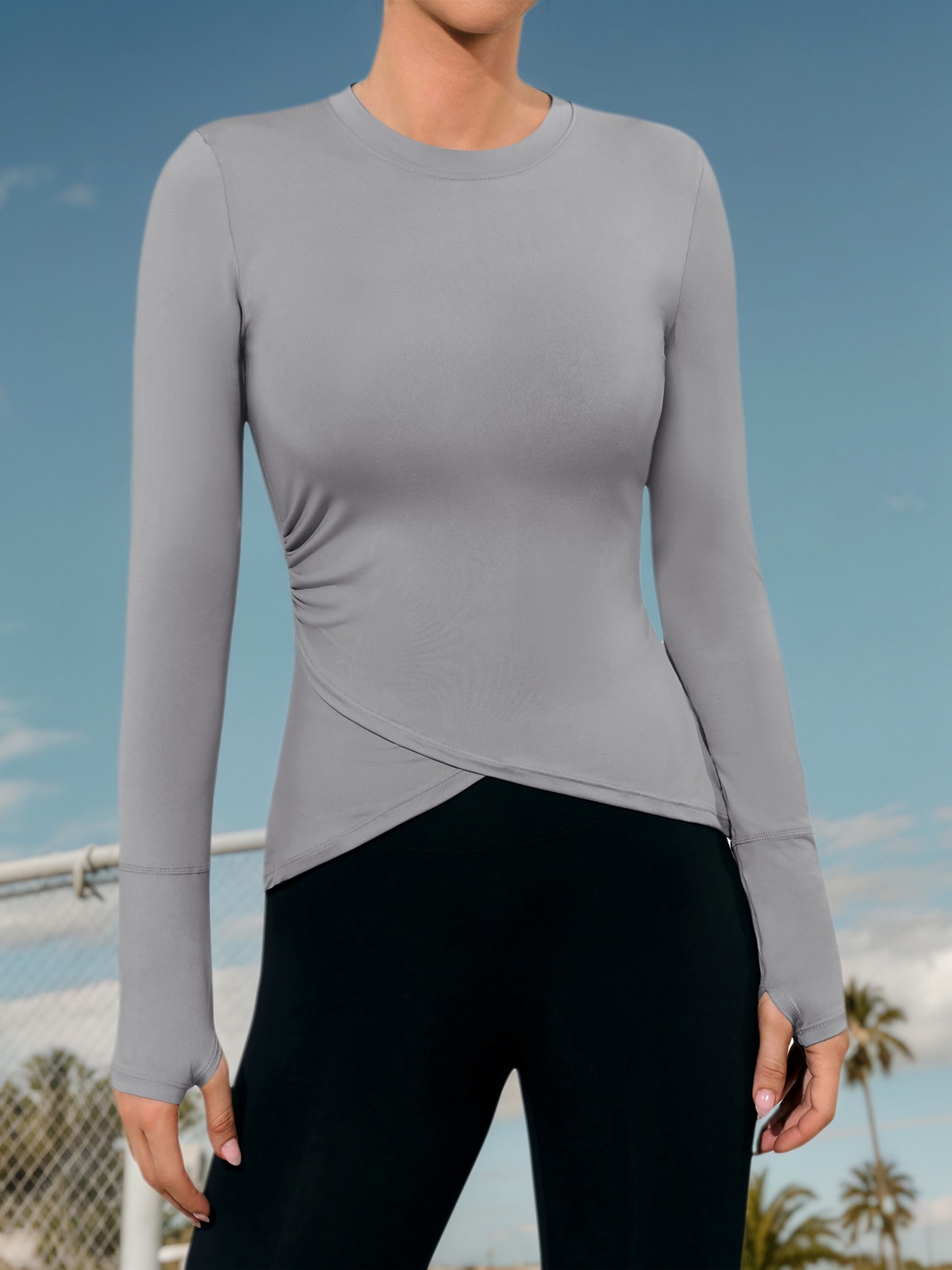 Womens Long Sleeve Workout Tops