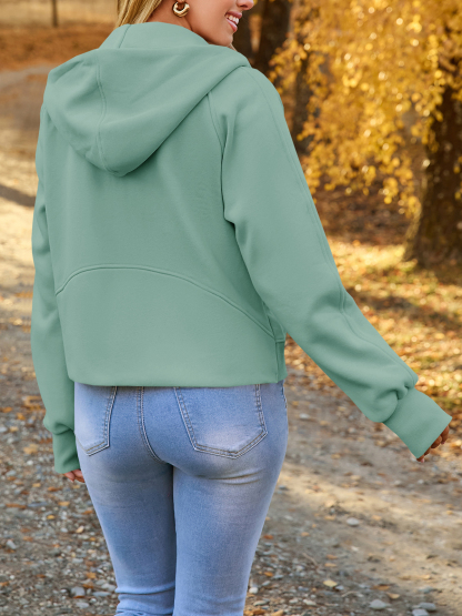 Zip Up Cropped Hoodies